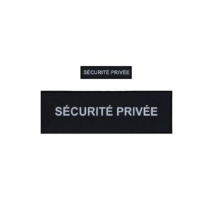 Pack Flaps “Sécurité Privée” Noir HV (poitrine et dos) 3x12cm+10x30cm