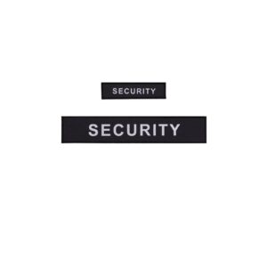 Pack Flaps “SECURITY” noir HV (poitrine et dos) 3x12cm + 5x27cm