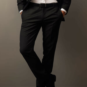 Pantalon de costume droit coupe ajustee