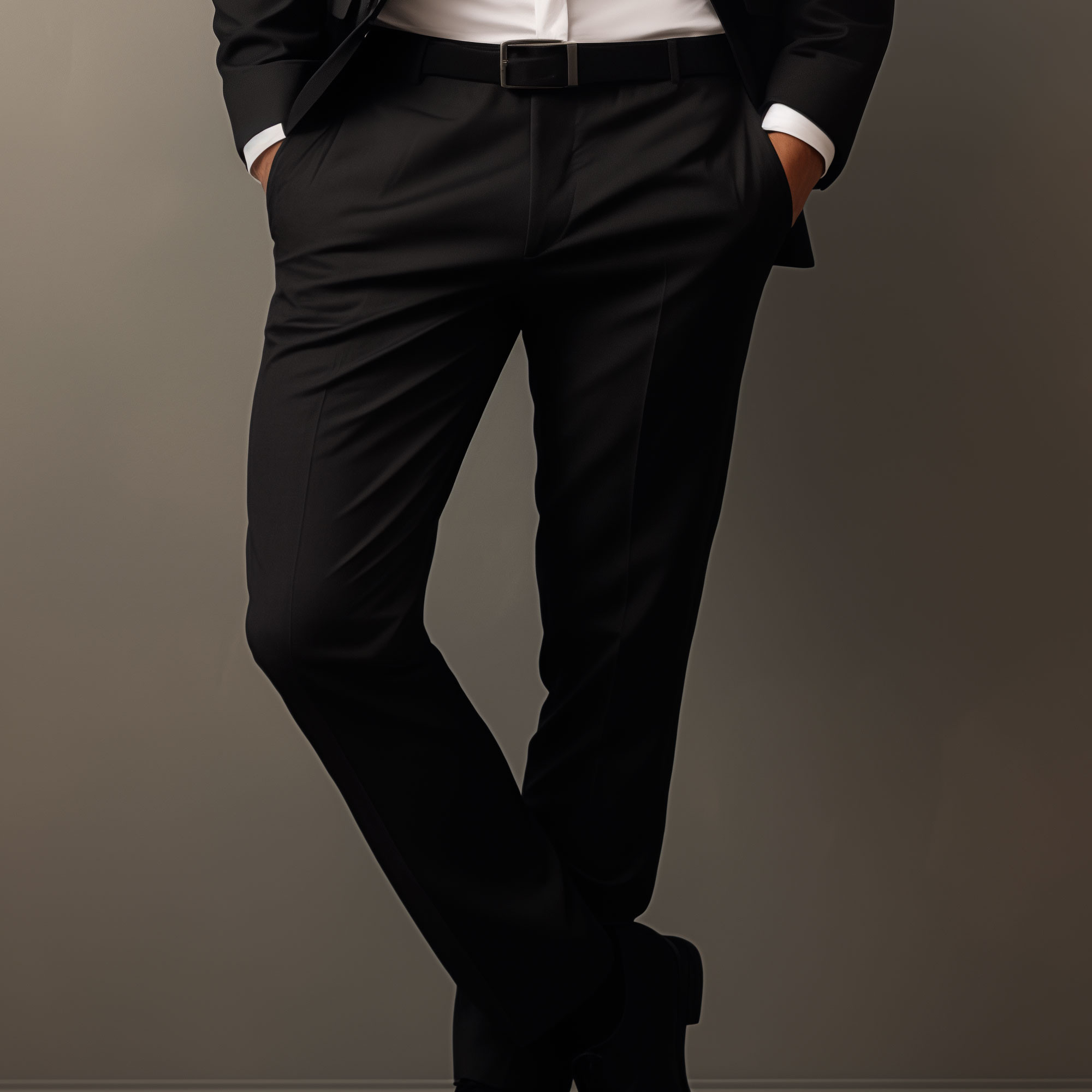Pantalon de costume droit coupe ajustee