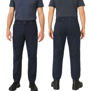 PANTALON INTERVENTION MAT BLEU poches latérales