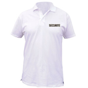 Polo blanc brodé Sécurité