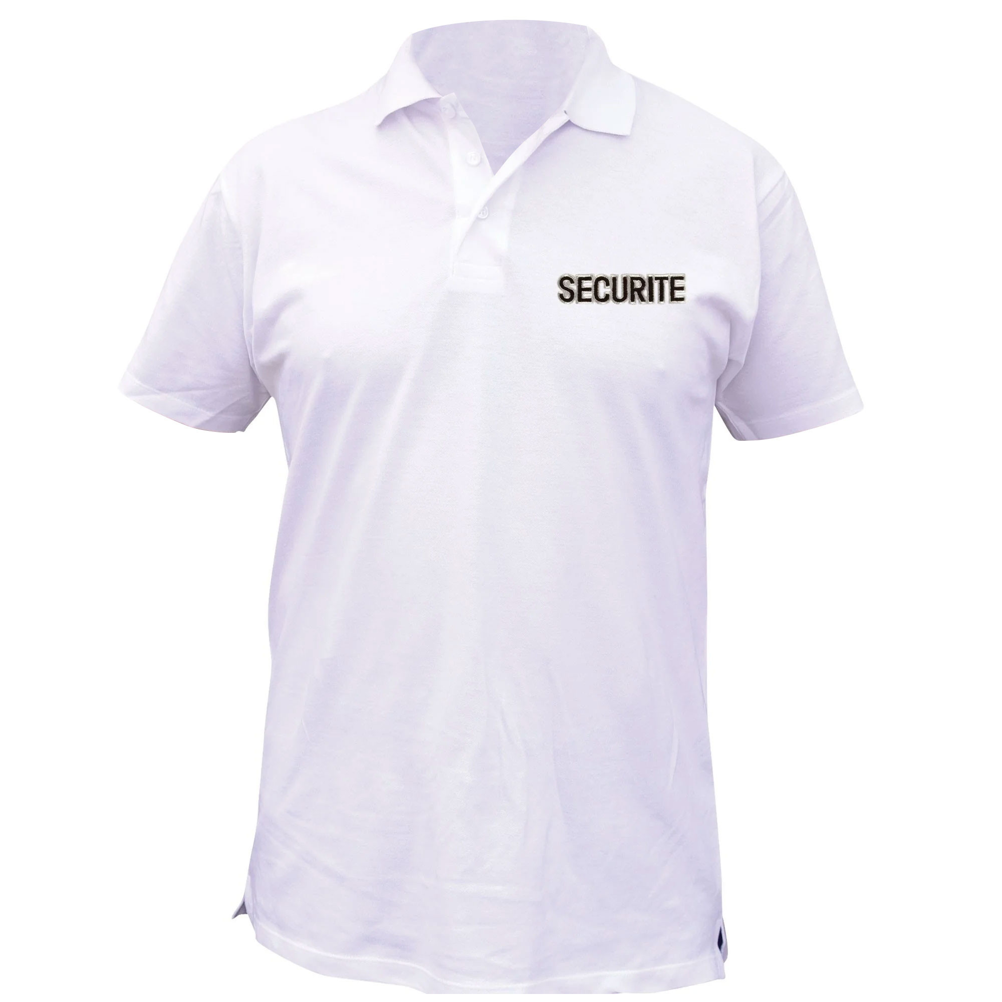 Polo blanc brodé Sécurité