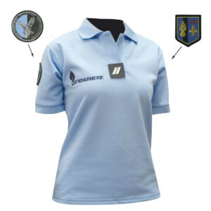 Polo bleu Gendarmerie femme allege