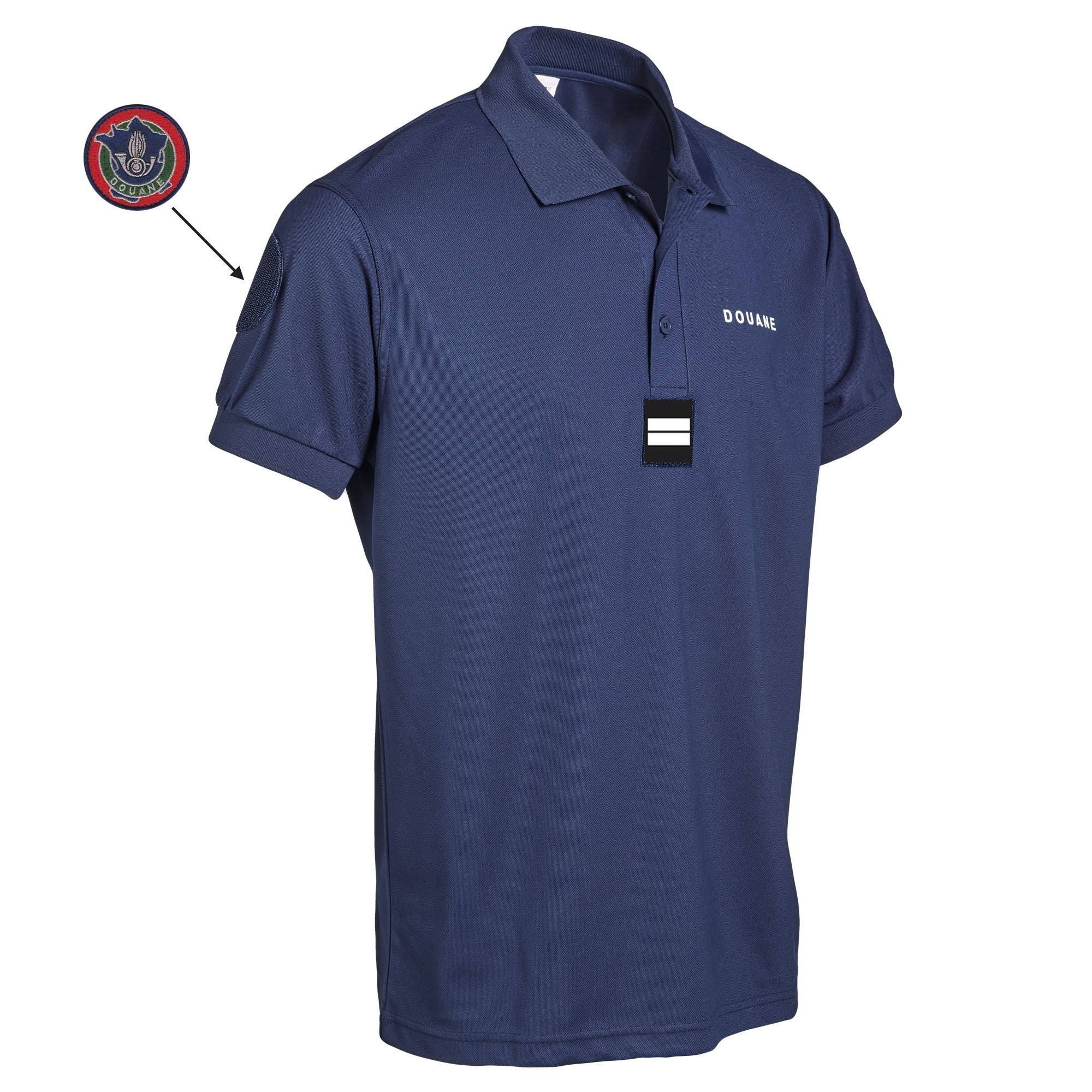 Polo Douane Cooldry anti humidite maille piquee