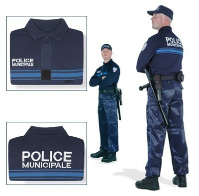 Polo Marine brodé Police Municipale