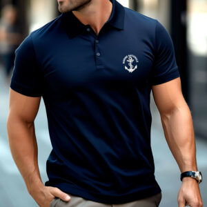 Polo Marine MC imprimé Marine Nationale