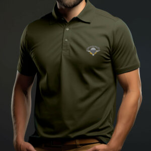 Polo vert MC imprimé para