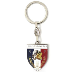 Porte-cles métal Sapeurs Pompiers écusson