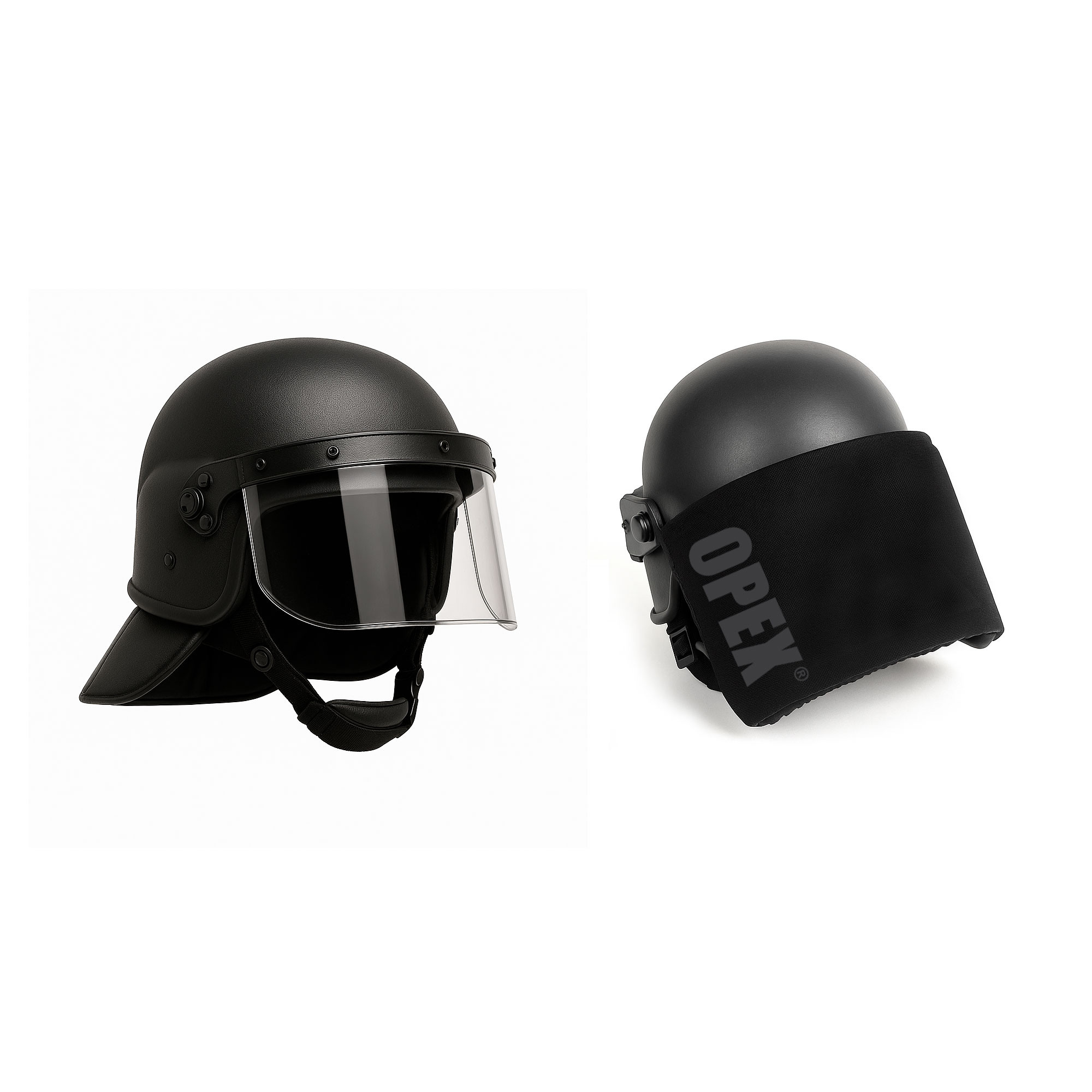 Protection pour visière balistique / casques lourds type MSA & SUNROCK