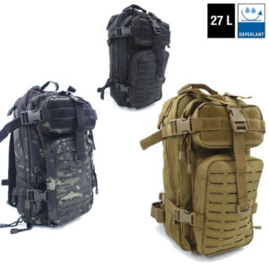 Sac à dos assault pack système MOLLE decoupe laser 27L