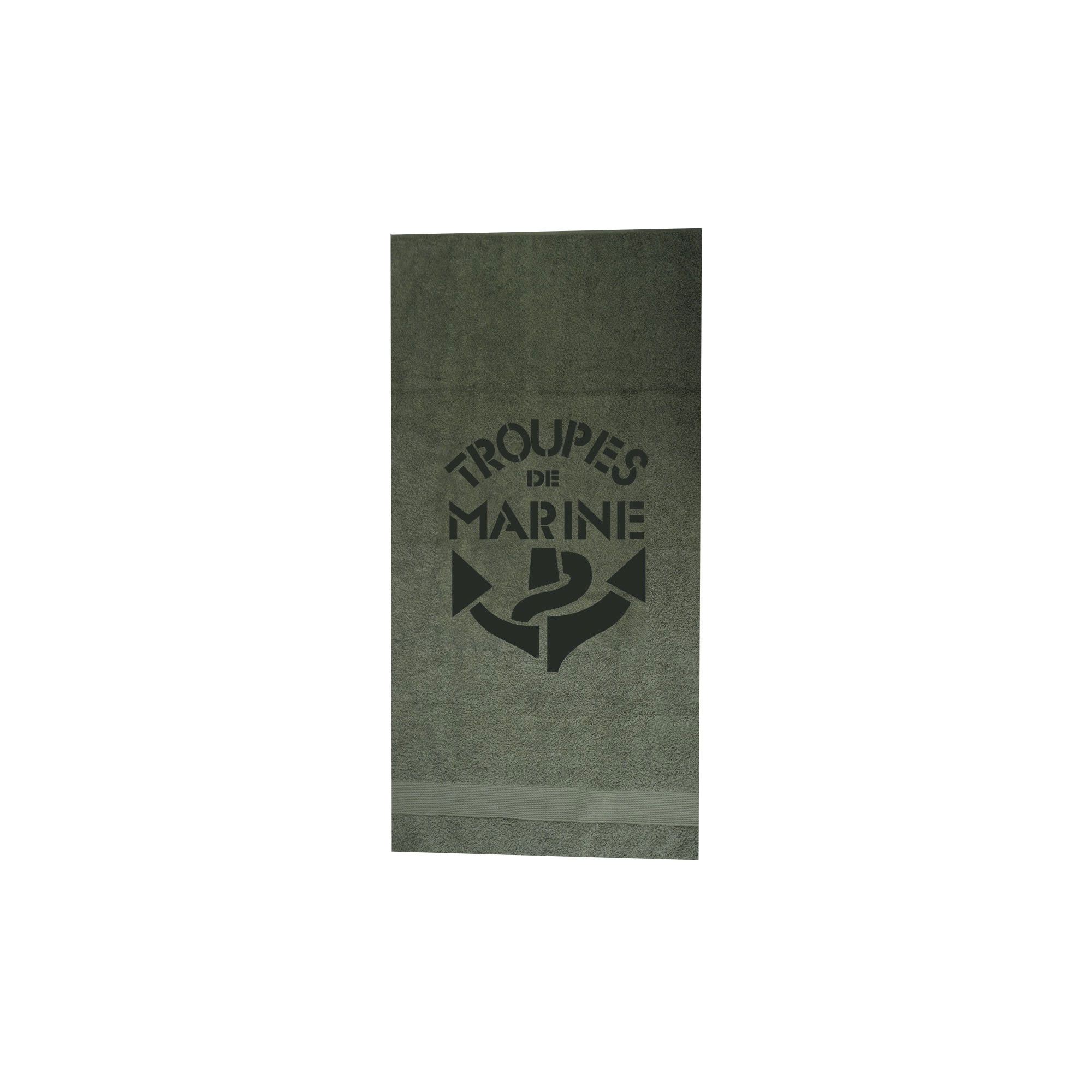 Serviette militaire kaki avec marquage TDM