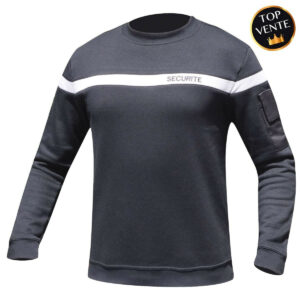 Sweat noir bande grise Sécurité