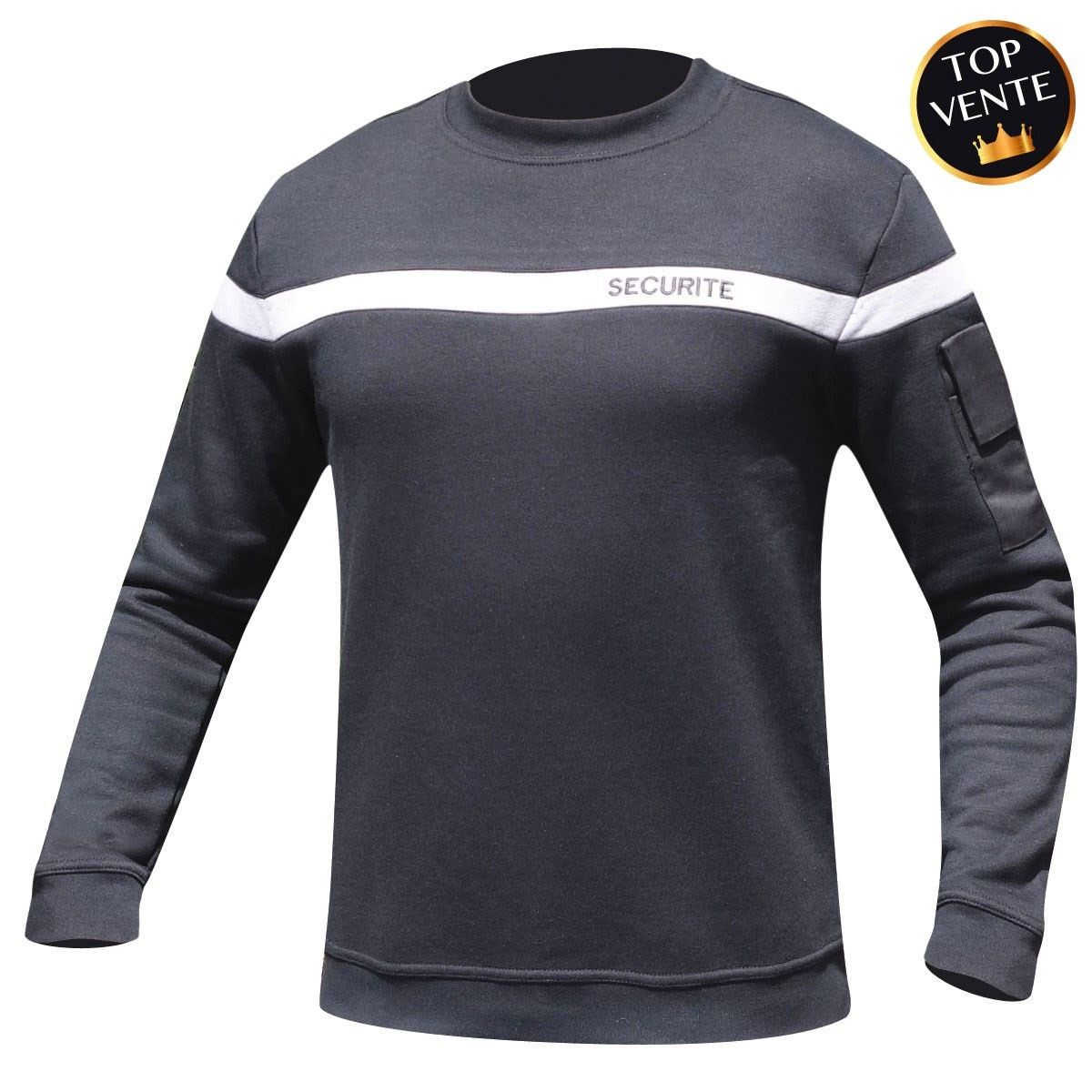 Sweat noir bande grise Sécurité