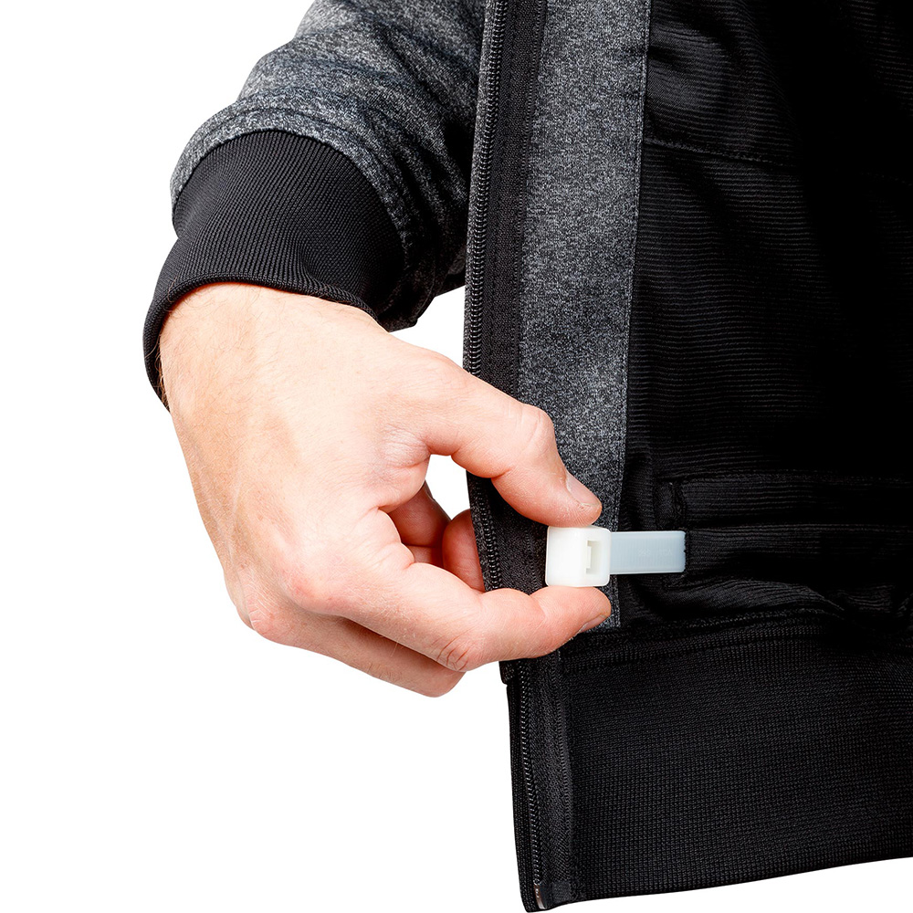 Sweat zippé GHOST gris/noir