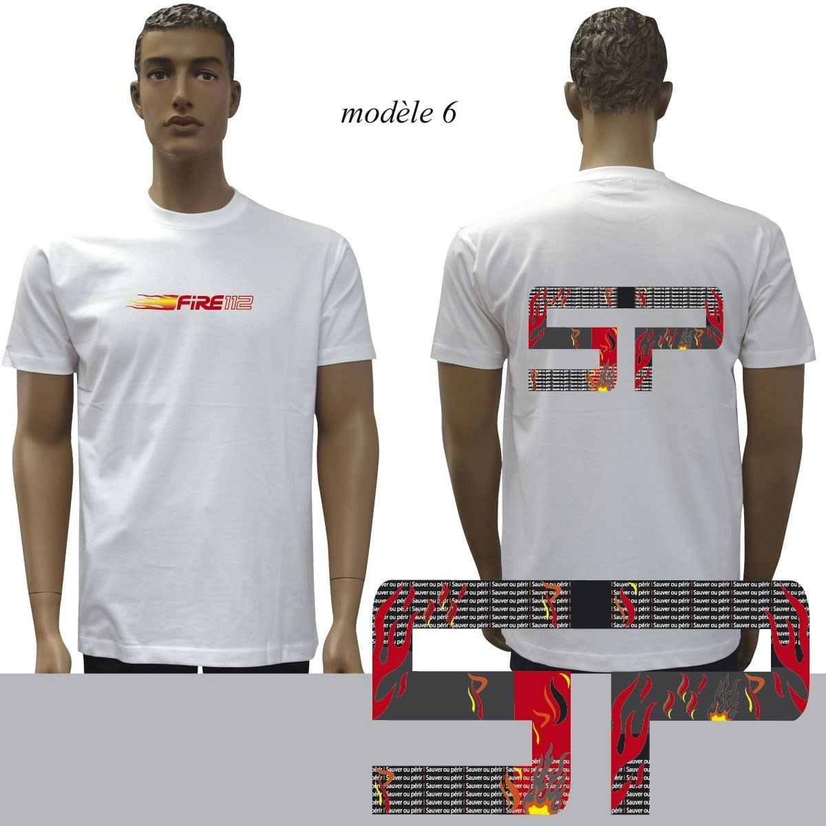 T-shirt blanc imprimé Pompiers : 20 modèles