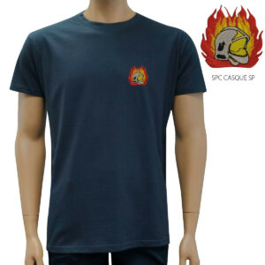 Tee shirt brodé Marine manches courtes