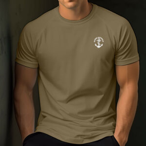 Tee shirt félin coyote coton sérigraphie Marine Nationale