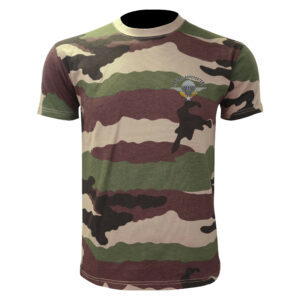 Tee shirt manches courtes camouflage sérigraphie para