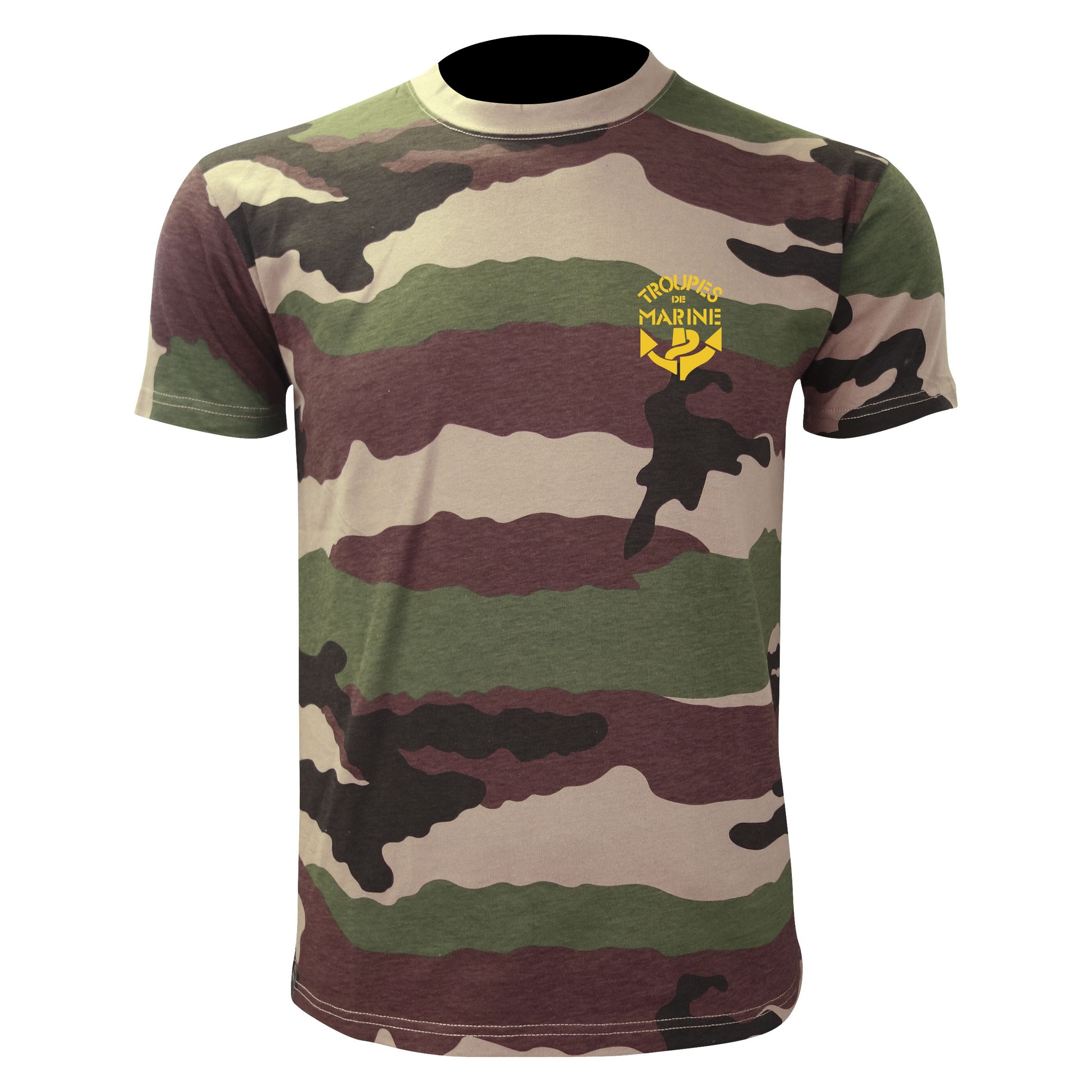 Tee shirt manches courtes camouflage sérigraphie TDM