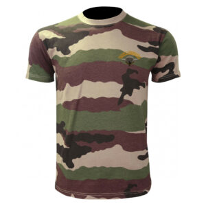 Tee shirt militaire camo CE coton brodé