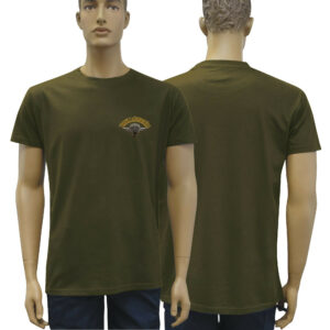 Tee shirt vert armeee coton brodé Troupes aéroportées